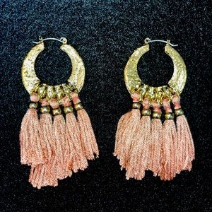 Boho hoop earrings